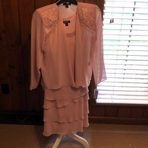 SLNY 6P pink dress with jacket.